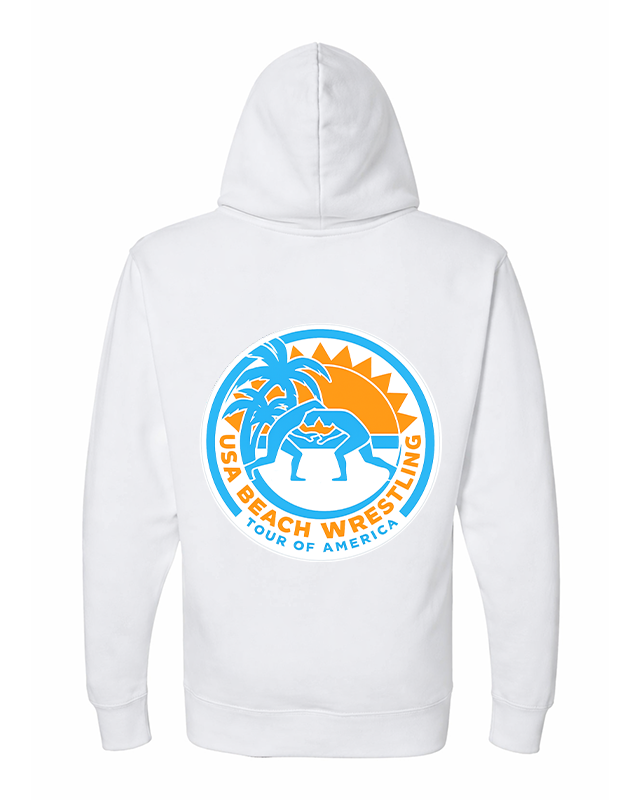 Tour of America Men's Beach Wrestling Hoodie White