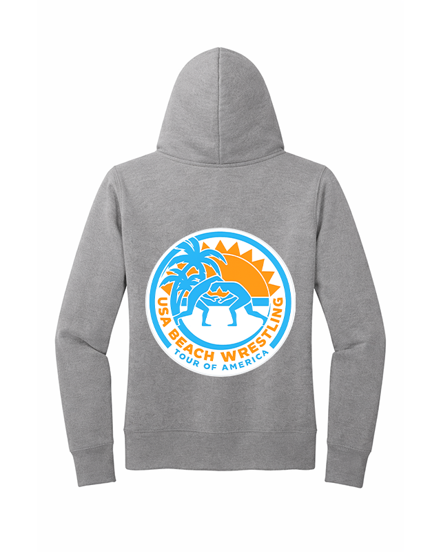 Tour of America Beach Wrestling Women's Hoodie Gray