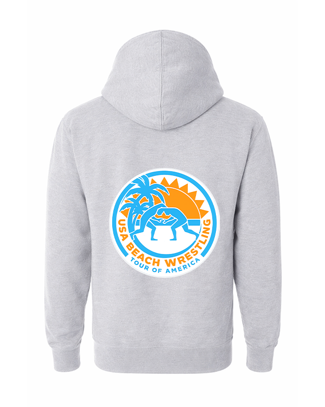 Tour of America Men's Beach Wrestling Hoodie Gray