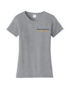 Tour of America Beach Wrestling Women T-shirt Gray