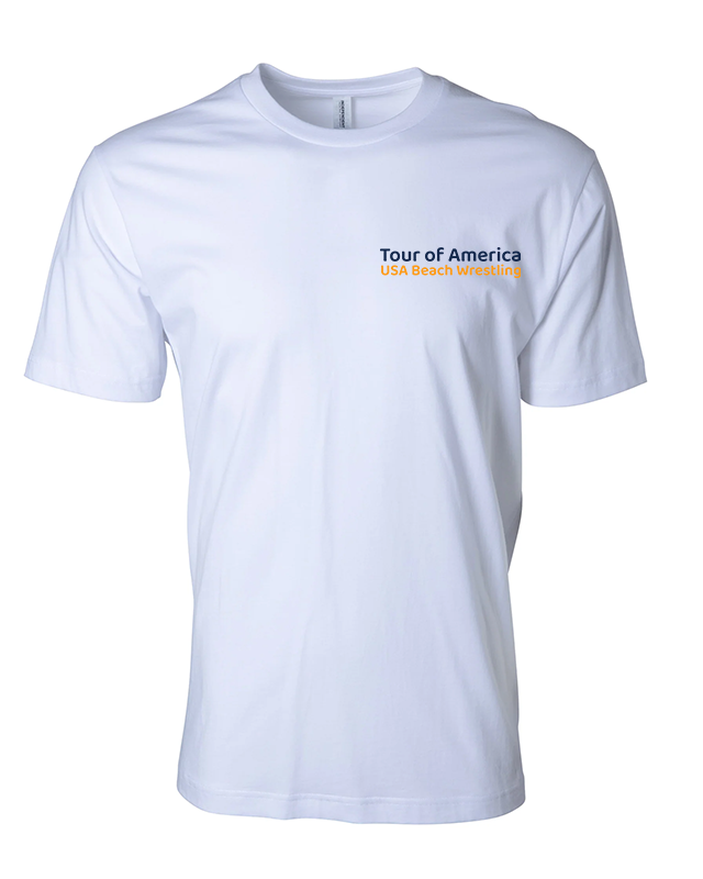 Tour of America Beach Wrestling Men's T-shirt White