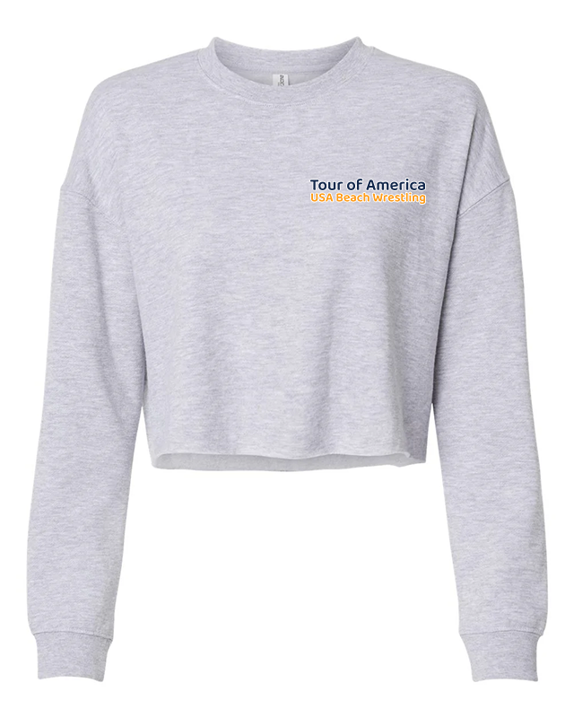 Tour of America Women's Crop Crew Gray
