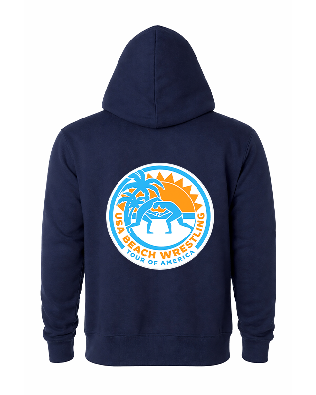 Tour of America Men's Beach Wrestling Hoodie Navy