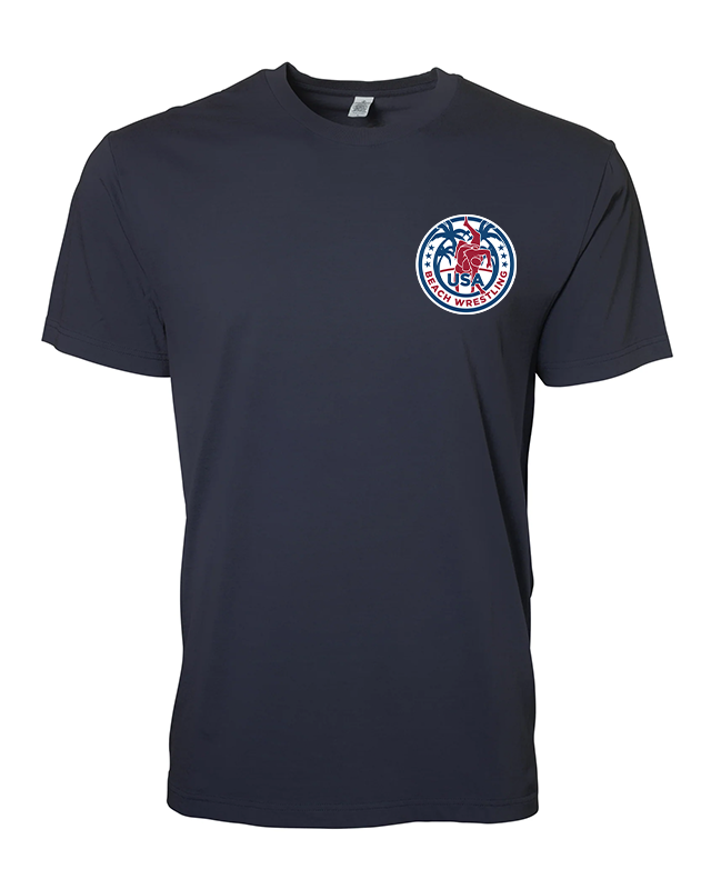 USA Beach Wrestling Men's T-shirt Navy