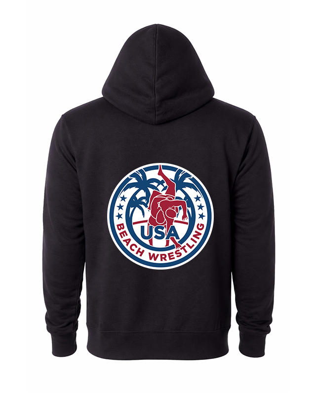 Sunny Weather Men's Beach Wrestling Hoodie Black