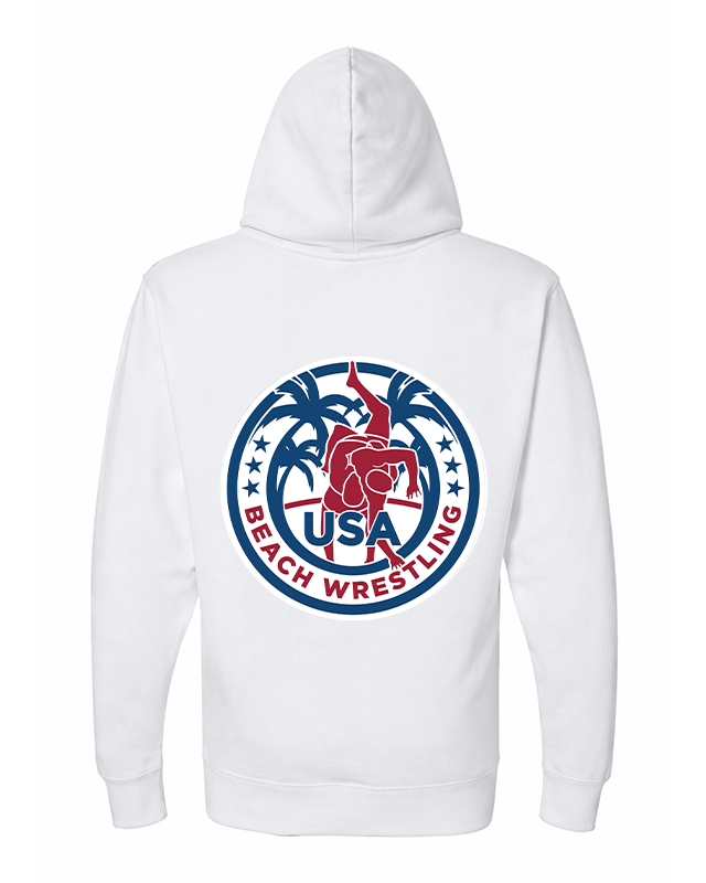 USA Men's Beach Wrestling Hoodie White