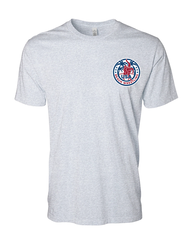 USA Beach Wrestling Men's T-shirt Gray