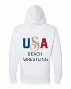 USA Beach Wrestling Men's Hoodie White
