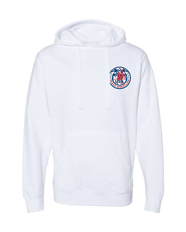 USA Beach Wrestling Men's Hoodie White