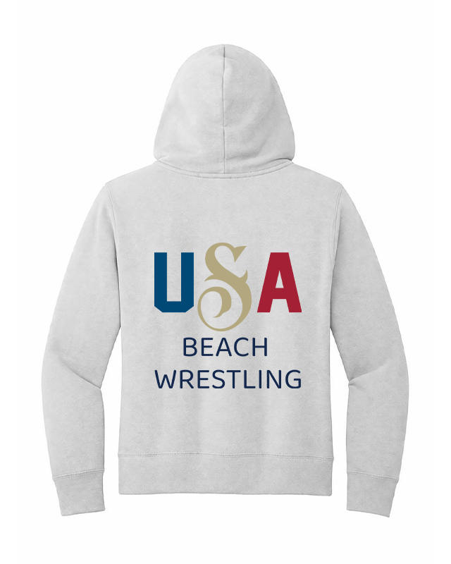 USA Women's Beach Wrestling Hoodie White