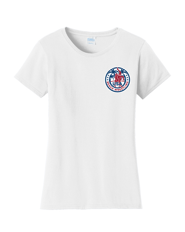 USA Women's Beach Wrestling T-shirt White