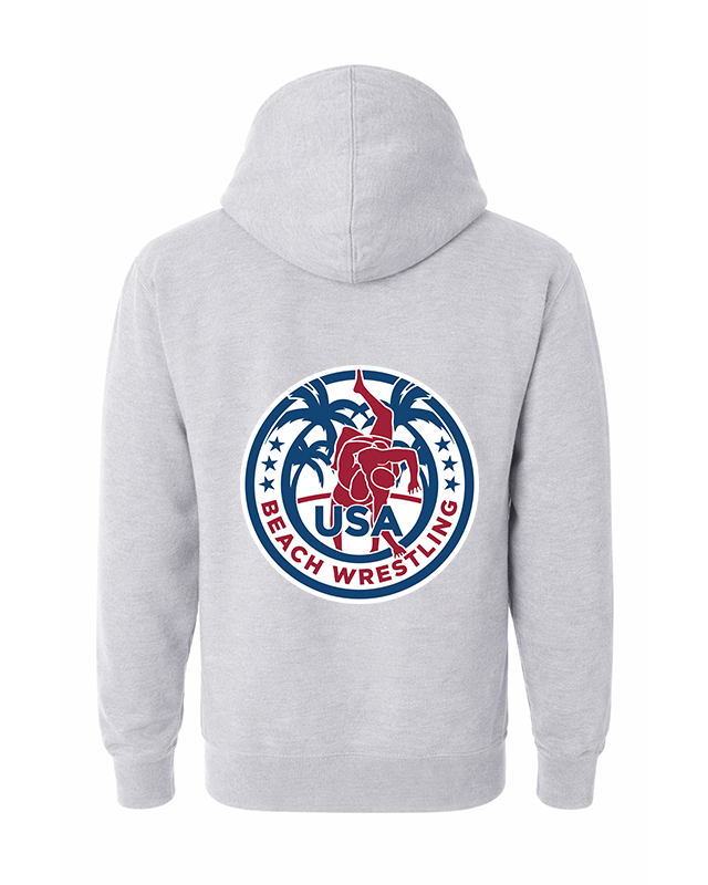 USA Men's Beach Wrestling Hoodie Gray