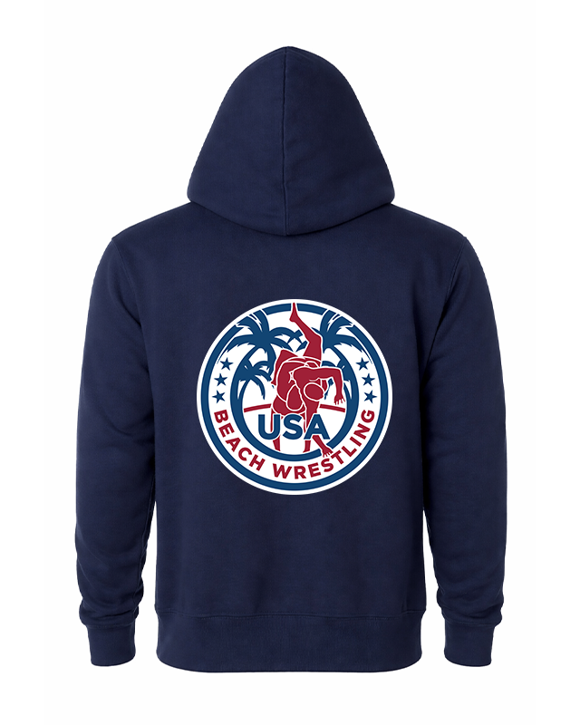 USA Men's Beach Wrestling Hoodie Navy