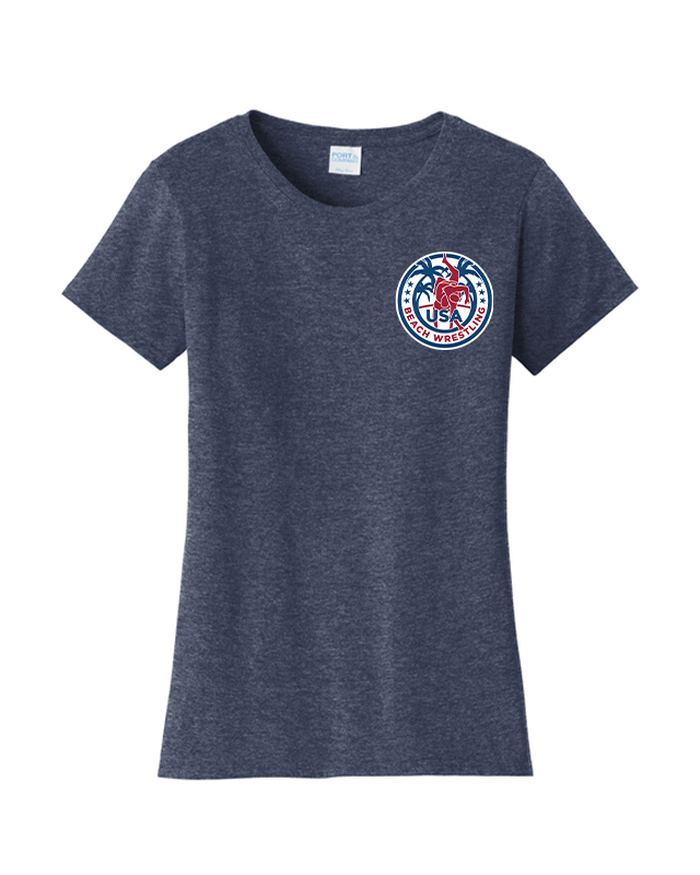 USA Women's Beach Wrestling T-shirt Navy