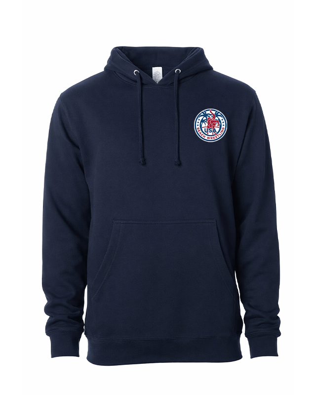 USA Beach Wrestling Men's Hoodie Navy
