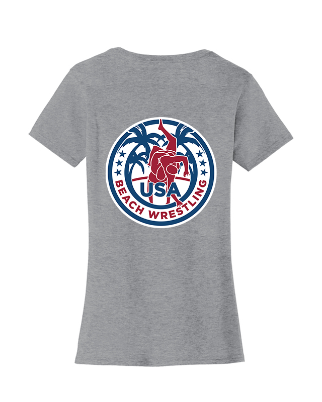 Sunny Weather Women's Beach Wrestling T-shirt Gray