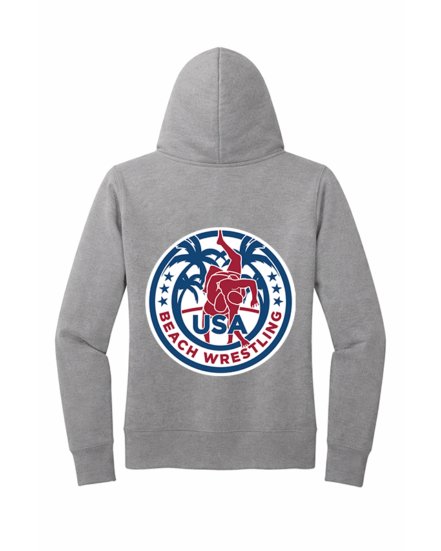 USA Beach Wrestling Women's Hoodie Gray