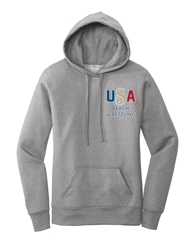 USA Beach Wrestling Women's Hoodie Gray