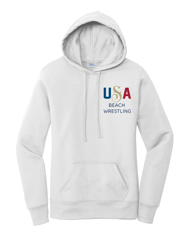 USA Beach Wrestling Women's Hoodie White