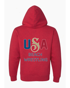 USA Beach Wrestling Men's Hoodie Red