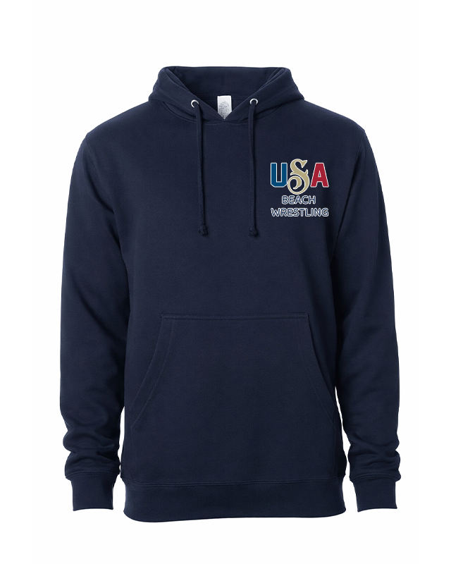 USA Men's Beach Wrestling Hoodie Navy