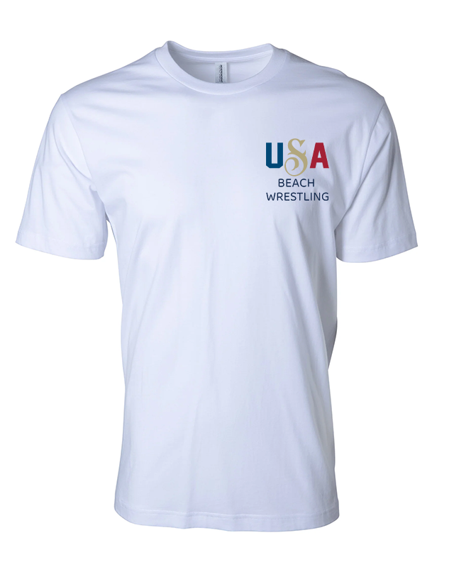 USA Men's Beach Wrestling T-shirt White