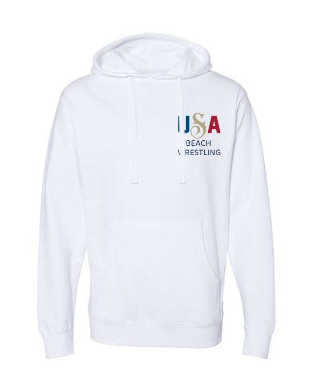 USA Men's Beach Wrestling Hoodie White
