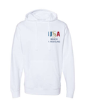 USA Men's Beach Wrestling Hoodie White
