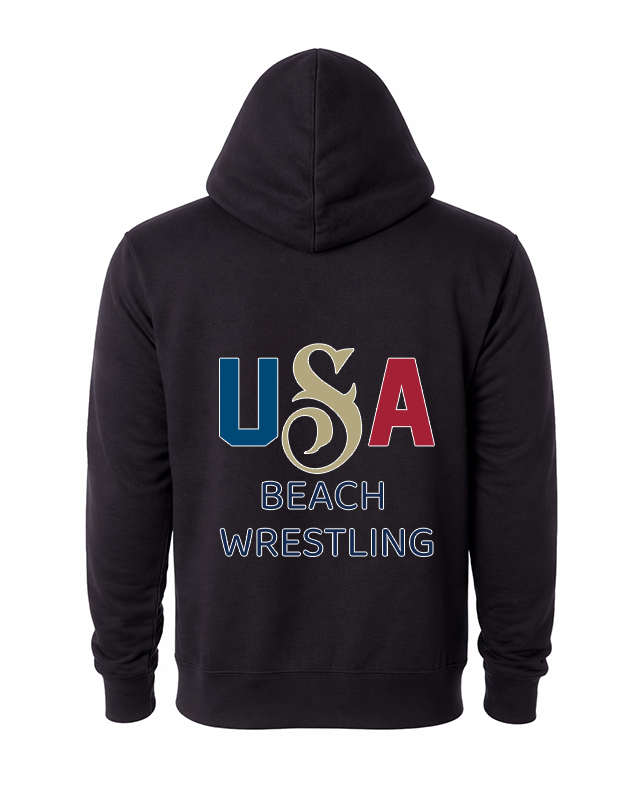USA Beach Wrestling Men's Hoodie Black