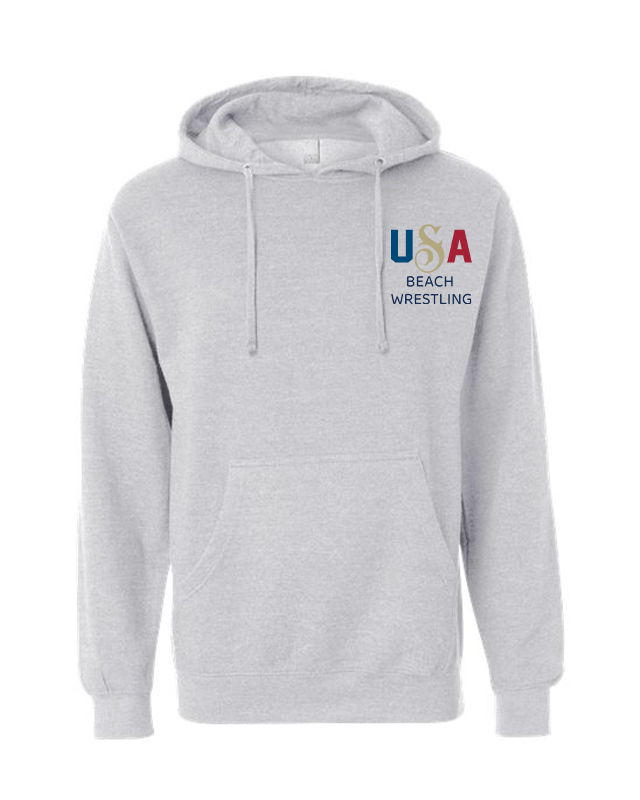 USA Men's Beach Wrestling Hoodie Gray
