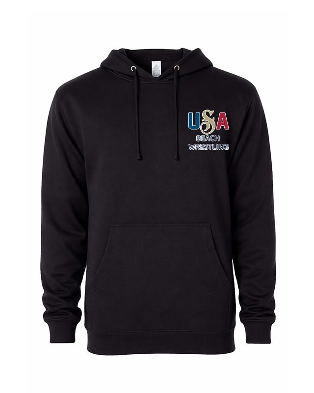USA Men's Beach Wrestling Hoodie Black
