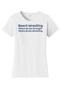 Beach Wrestling T-shirt Brute Logo White