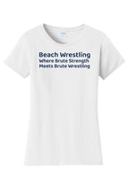 Beach Wrestling T-shirt Brute Logo White