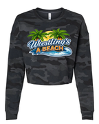 Wrestling Beach Brute Crop Crew Neck Logo Navy
