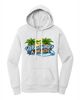 Women's Wrestling Beach Hoodie Brute Logo Neck White