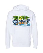 Men's wrestling Beach Hoodie Brute Logo Neck White