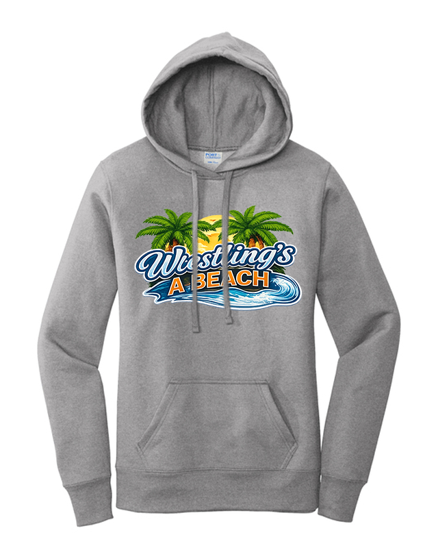 Women's Wrestling Beach Hoodie Brute Logo Gray