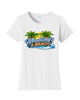 Women's Wrestling Beach Brute Neck Logo T-shirts White