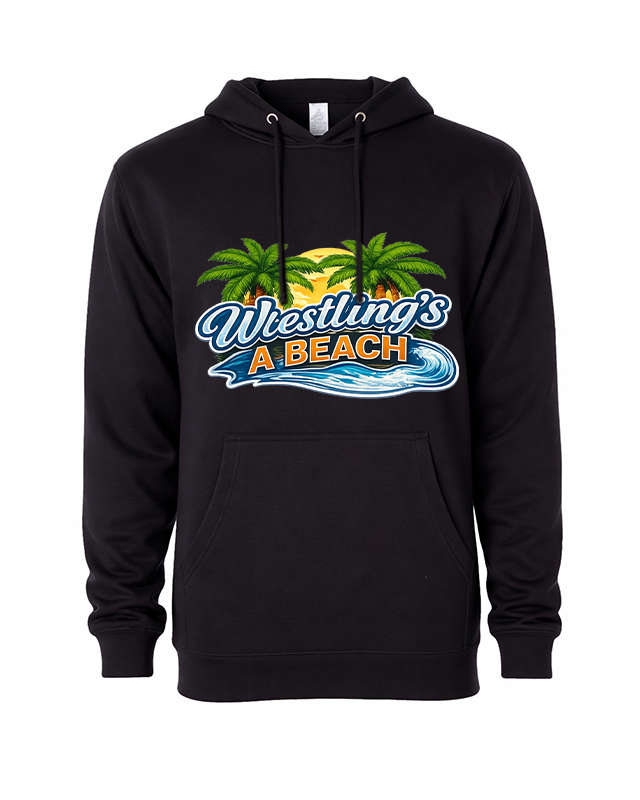 Men's wrestling Beach Hoodie Brute Logo Neck Black