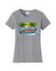 Women's Wrestling Beach Brute Neck Logo T-shirts Gray