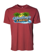 Men's Wrestling Beach T-shirts Red