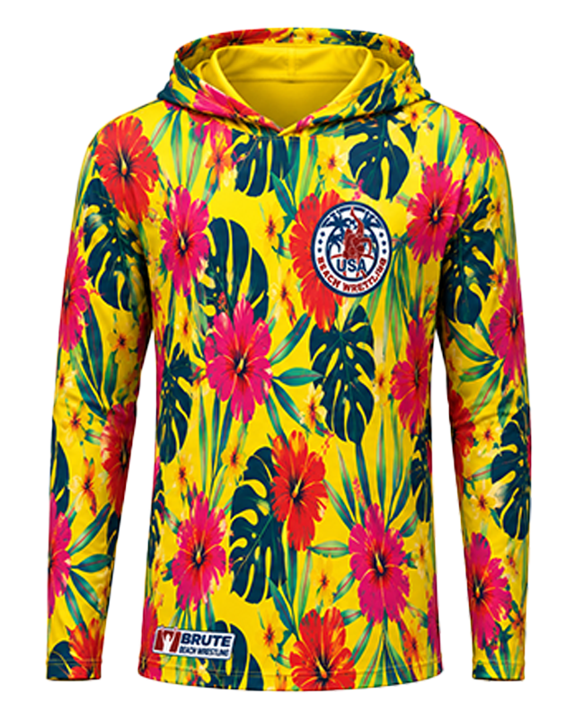 Yellow Tropical Floral Rashguard