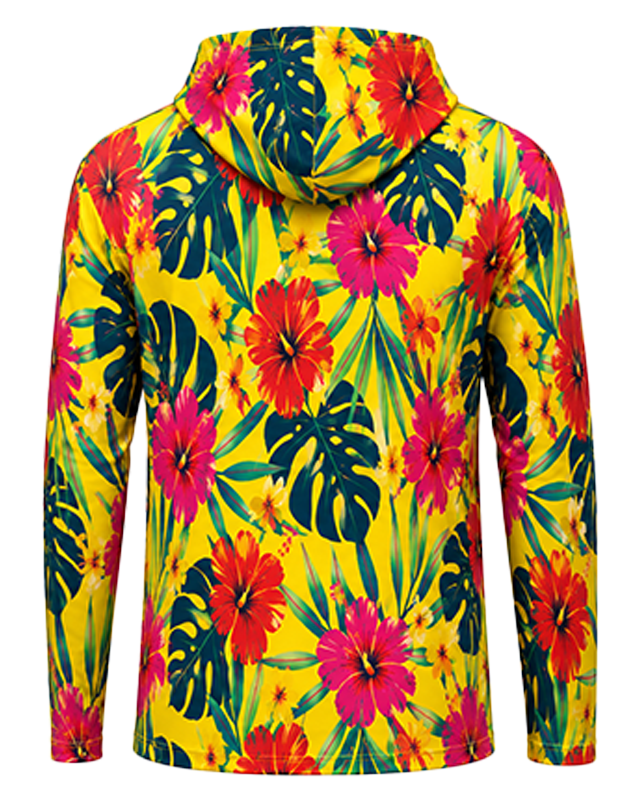 Yellow Tropical Floral Rashguard