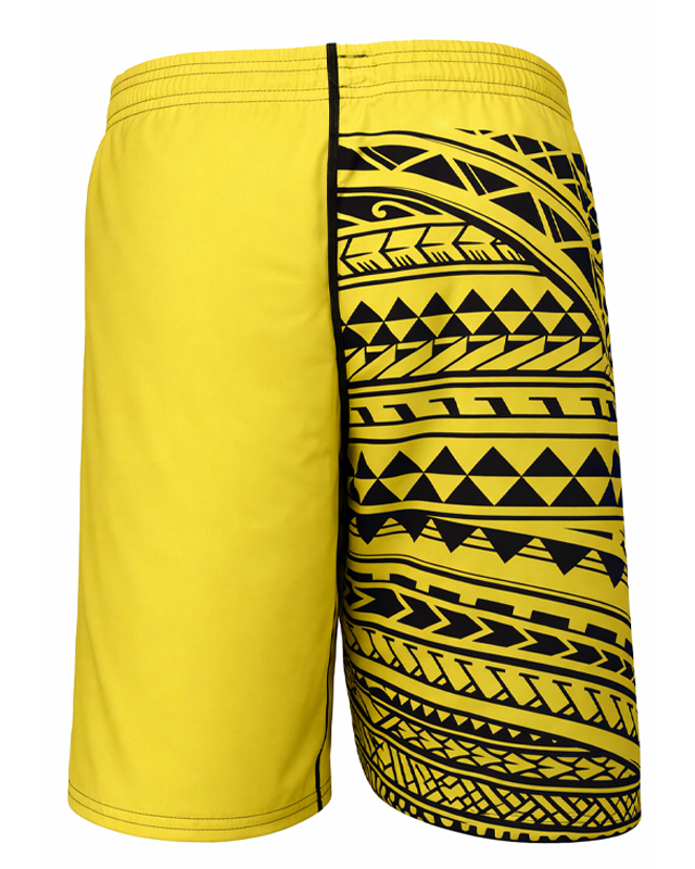 Back design of Tribal Turtle Shorts by Brute Beach Wrestling 