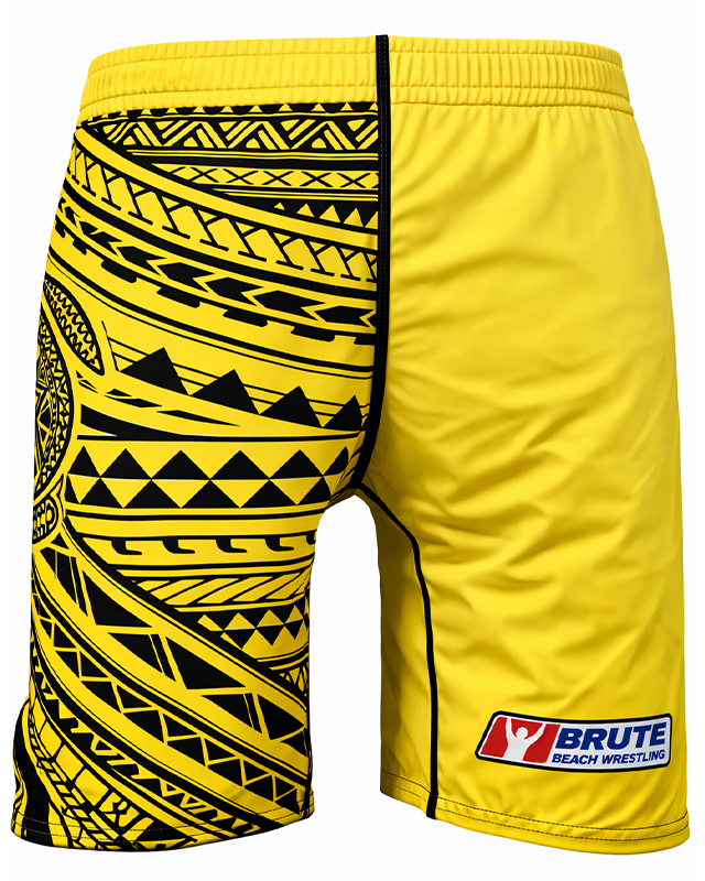 Tribal Turtle Shorts by Brute Beach Wrestling 