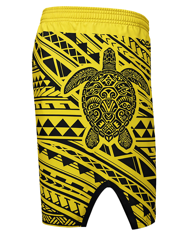  Side View of Tribal Turtle Shorts by Brute Beach Wrestling 
