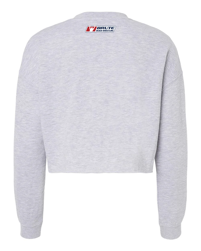 Wrestling Beach Brute Crop Crew Small Logo Gray