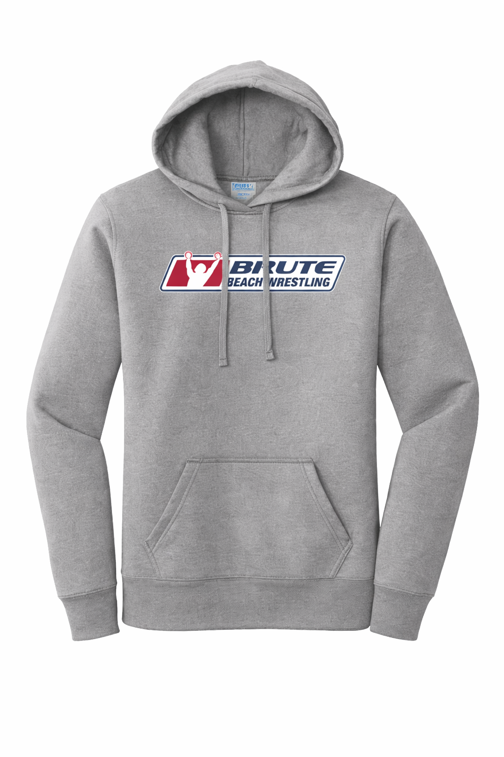 Women's Core Fleece Pullover Hooded Sweatshirt Front Logo Gray