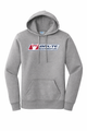 Women's Core Fleece Pullover Hooded Sweatshirt Front Logo Gray