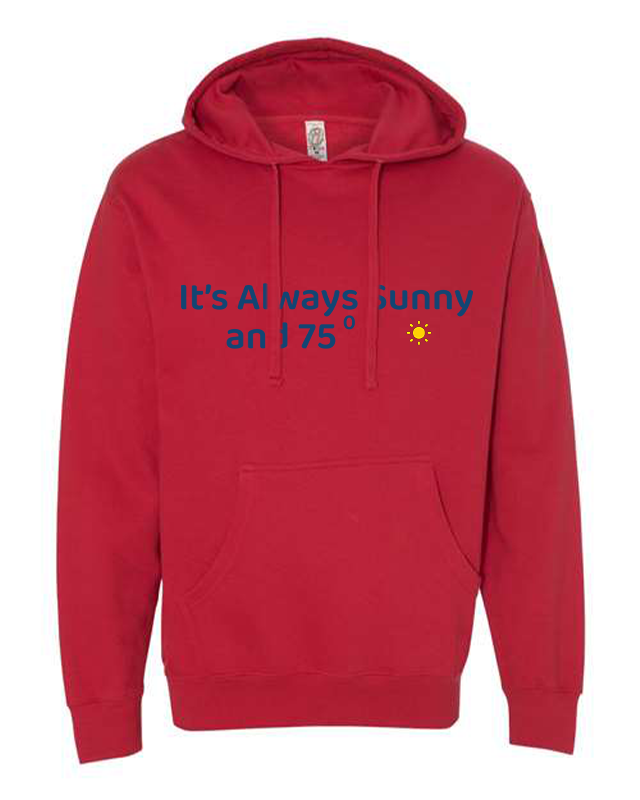 Sunny Weather Men's Beach Wrestling Hoodie Red